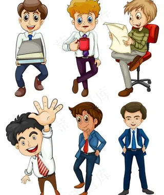 卡通商务人物图片