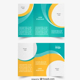 矢量正反三折页设计图片