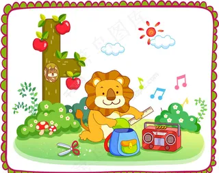 儿童背景插画素材