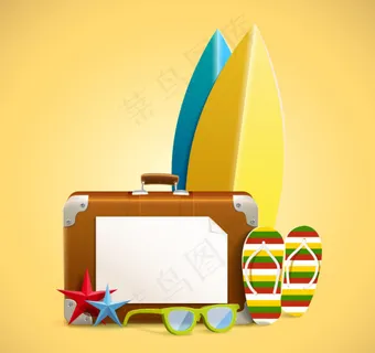 精美夏日沙滩度假用品
