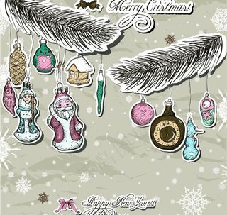 复古圣诞装饰品图片