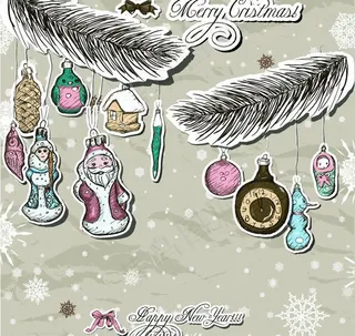 复古圣诞装饰品图片
