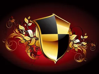 金色欧式 古典花纹 底纹盾牌图片