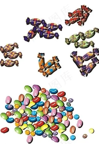 糖果矢量图图片