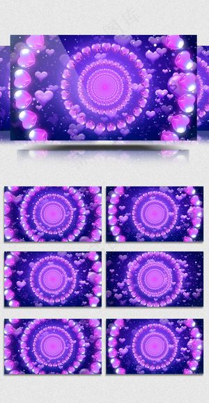 浪漫紫色婚庆婚礼背景视频