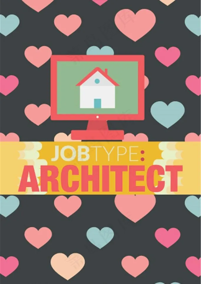 建筑师 工作招聘ai矢量模版下载