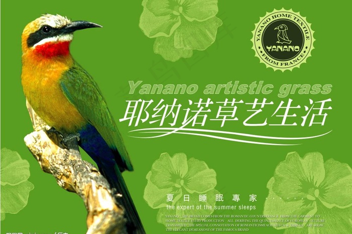 耶纳诺草艺生活图片psd模版下载