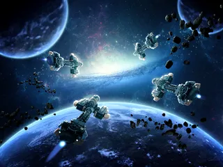 太空星际科学探索PSD分层素