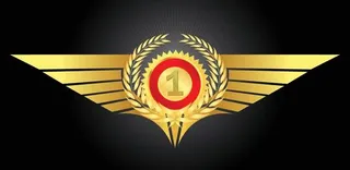 花纹翅膀盾牌麦穗矢量素材图片