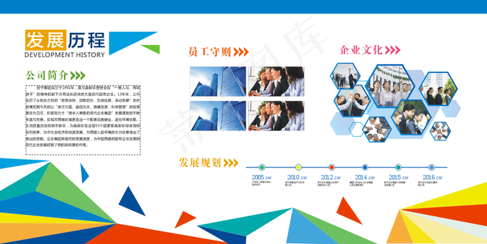 公司文化墙cdr矢量模版下载