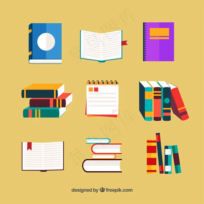 大学的书ai矢量模版下载
