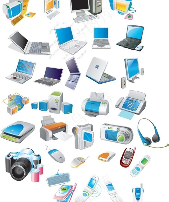 it通讯器材图片ai矢量模版下载