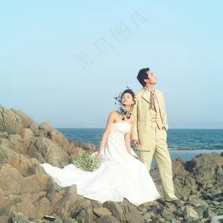 婚纱样片 海边之恋图片