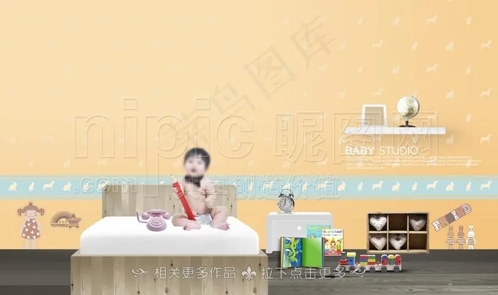 可爱婴儿图片(5200X3380(DPI:300))psd模版下载