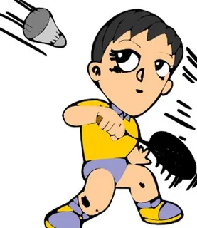 羽毛球 卡通运动人物图片