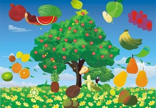 矢量水果 风景图图片