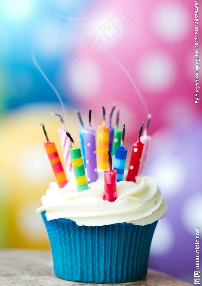 生日蛋糕蜡烛图片素材