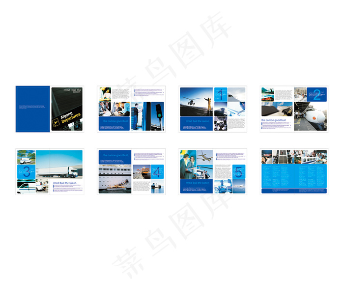 物流企业宣传册物流画册ai矢量模版下载