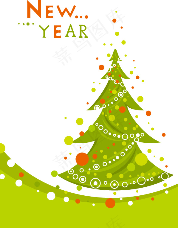 圣诞树素材矢量图下载