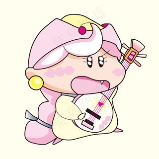 印花矢量图 T恤图案 卡通人物 卡...