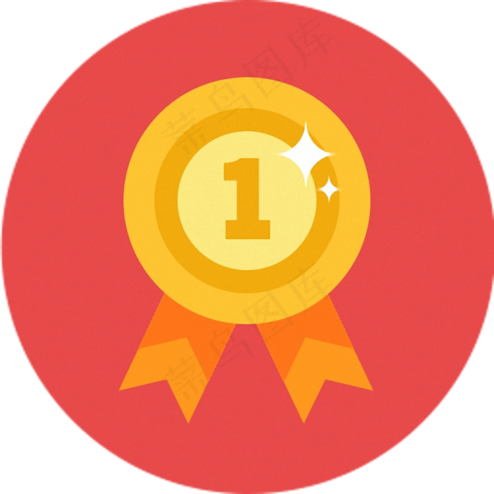 手绘简约金质奖章图标免抠png透明素材
