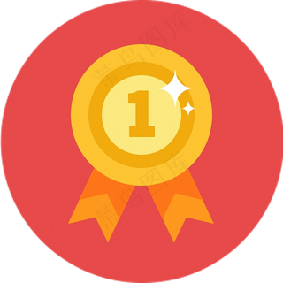 手绘简约金质奖章图标免抠png透明素材