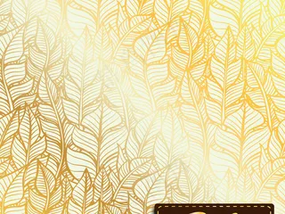 精美叶子图案独特风格底纹模板