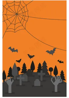 卡通万圣节海报展板背景图