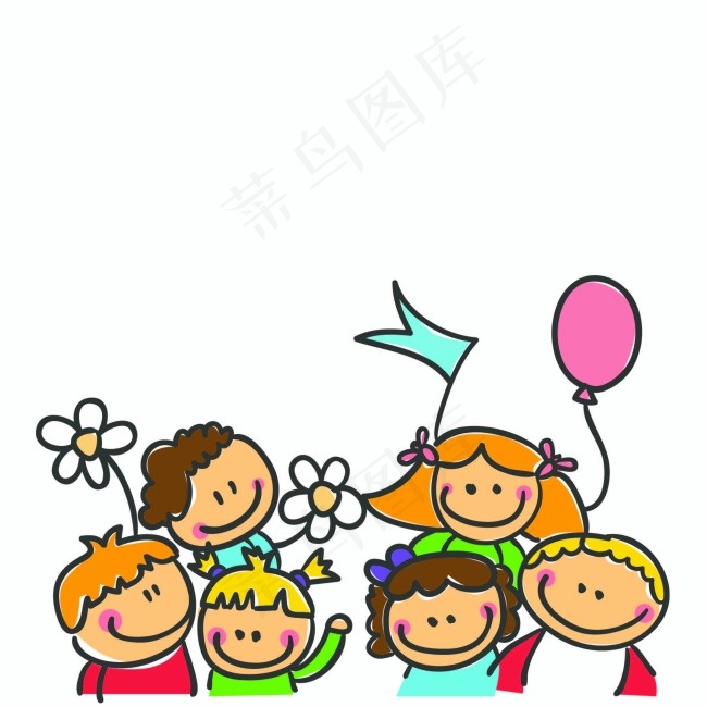 卡通孩子矢量图