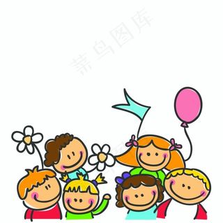 卡通孩子矢量图