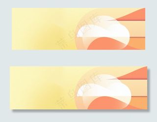 简约清新卡通手绘海报banner背...