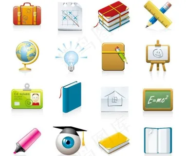 精美学习用具矢量素材 精美学习用具矢量素材