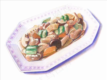 手绘家常小菜日式料理