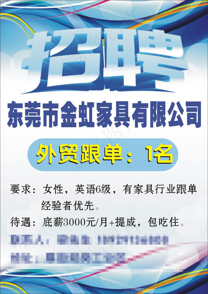 企业招聘海报CDR格式cdr矢量模版下载