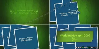 简洁的拼图照片展示效果,含音频