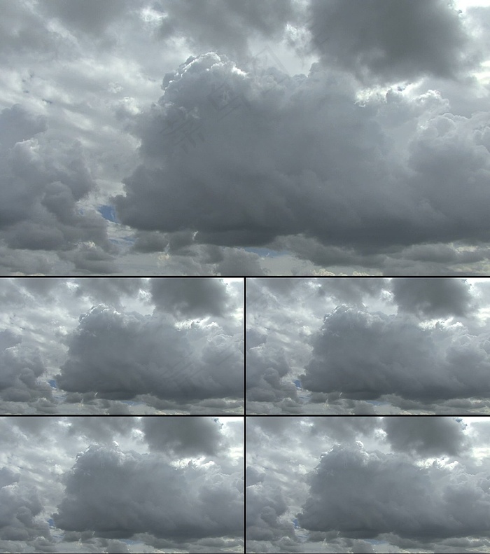 乌云密布白云翻滚视频实拍