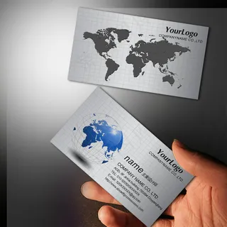 金属质感 IT科技名片PSD模板下...