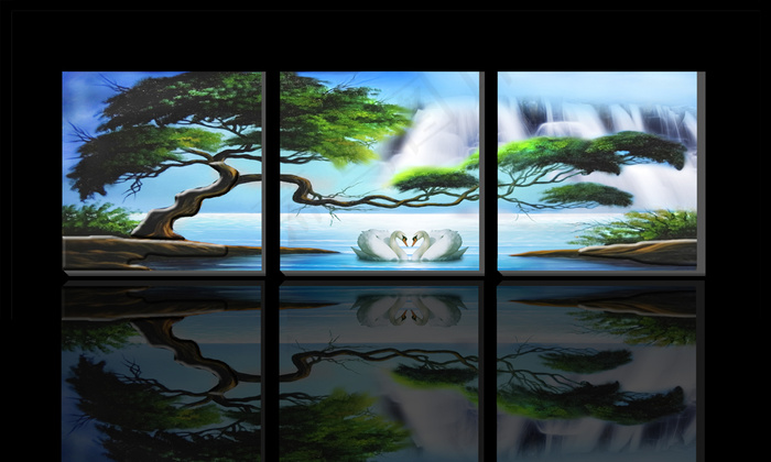 风景无框画大图(5953X1984(DPI:72))psd模版下载