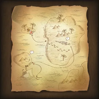 卡通复古藏宝图