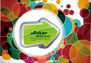 动感箭头圈圈商务科技背景图片