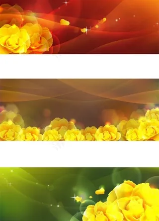 几个浪漫梦幻花卉背景矢量材料