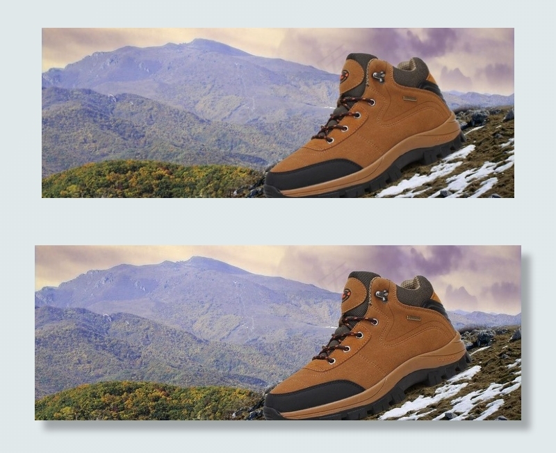 登山鞋广告图片