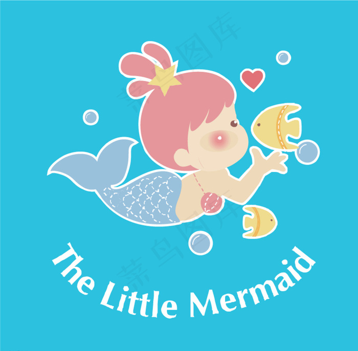 萌萌人鱼卡通美人鱼图图片