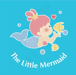 萌萌人鱼卡通美人鱼图图片