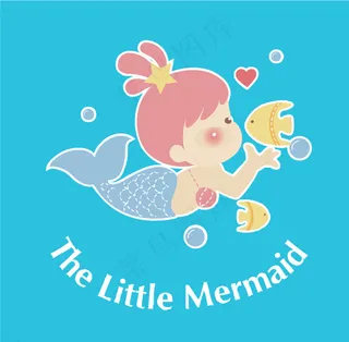 萌萌人鱼卡通美人鱼图图片