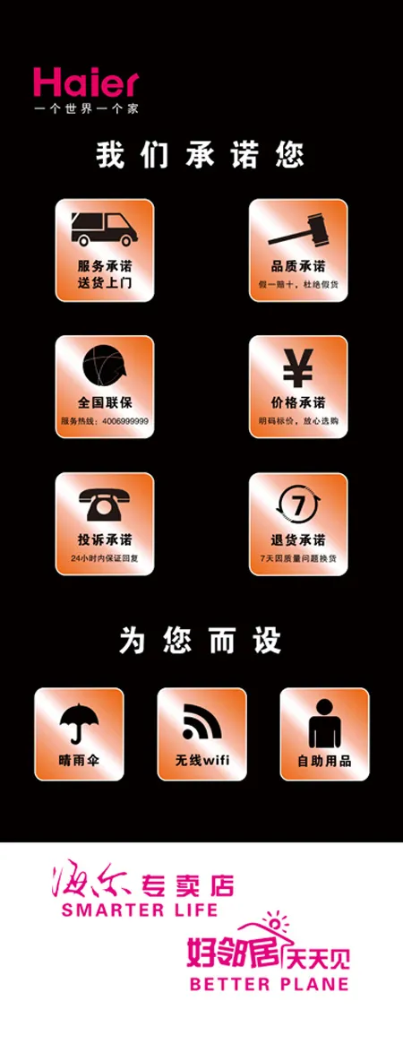 海尔服务承诺psd模版下载
