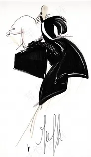 黑色女装设计图