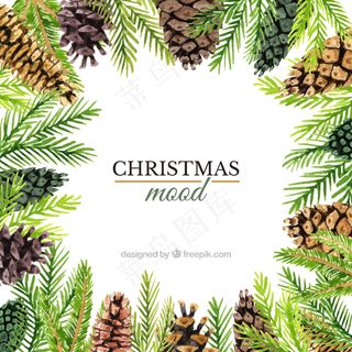 手绘圣诞气氛背景