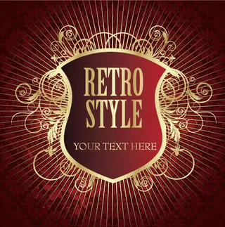 4款金色欧式花边花纹矢量素材