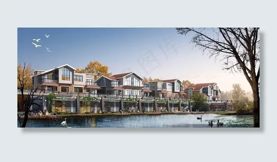 别墅景观效果图图片 别墅景观效果图图片